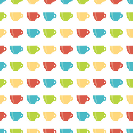 Pattern of colored cupsのイラスト素材