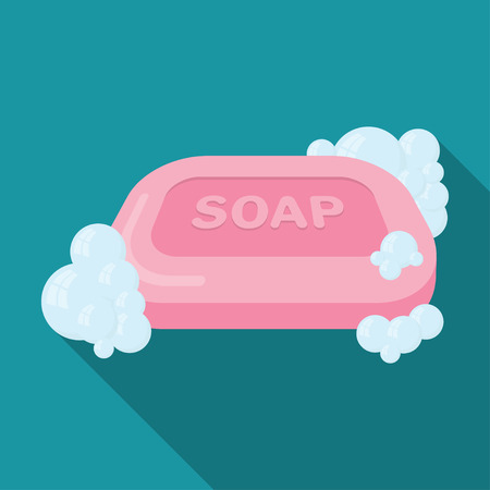 Soap flat icon.のイラスト素材