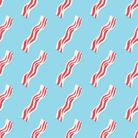Seamless pattern with bacon stripsのイラスト素材