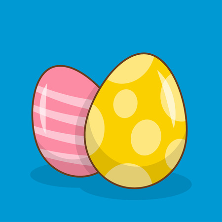 Easter eggs icons vector illustrationのイラスト素材