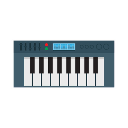 Music Synthesizer Icon. Electronic Piano. Vector Illustration on white backgroundのイラスト素材