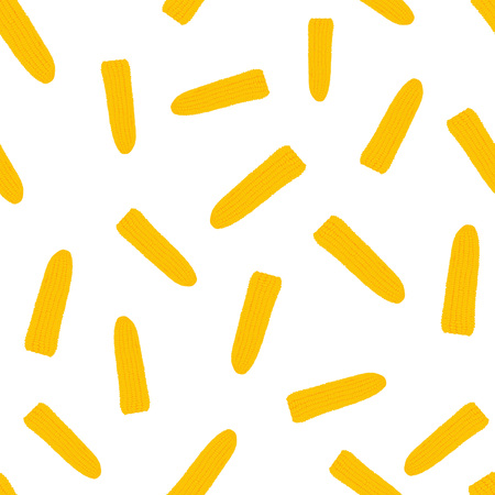 pattern with ripe corncobs on a white backgroundのイラスト素材