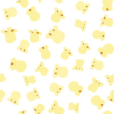 Seamless pattern with popcorn. on a white background. vector illustrationのイラスト素材