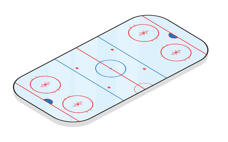 Ice hockey field isolated on white backgroundのイラスト素材
