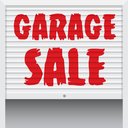 Garage Sale poster, banner template. vector illustrationのイラスト素材