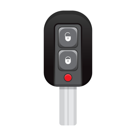 Car Key and of the alarm system. vector illustrationのイラスト素材