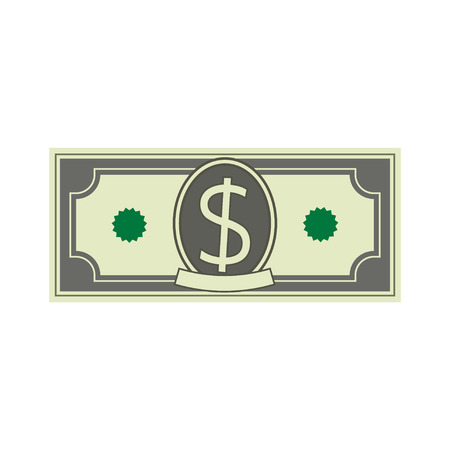 Dollar Bill Icon. Money Cash. vector illustrationのイラスト素材