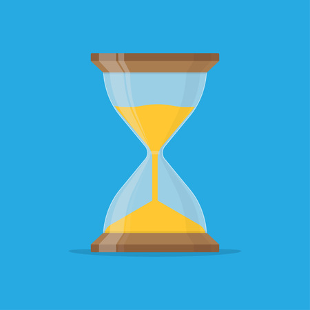 Hourglass icon. Sandglass device for measuring time. Traditional sand clock. Vector Illustrationのイラスト素材