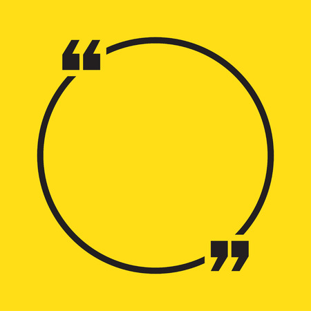 Quote template. Commas, note, message and comment. . Quotes speech box and bubble Vector illustrationのイラスト素材
