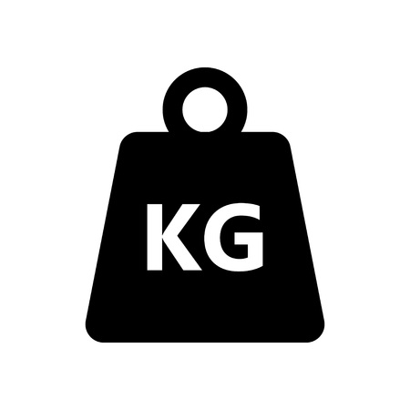 Weight kilogram icon on white background. Vector illustrationのイラスト素材