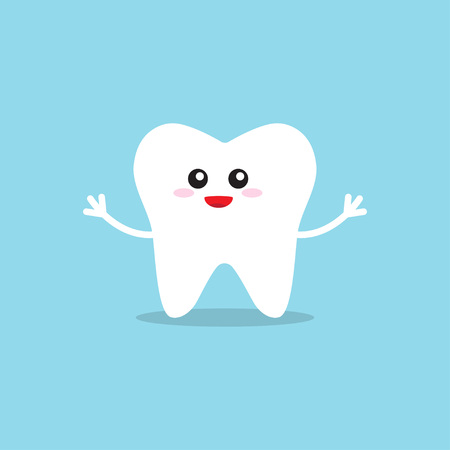 Healthy tooth icon. Oral dental hygiene. Teeth care. Vector illustrationのイラスト素材
