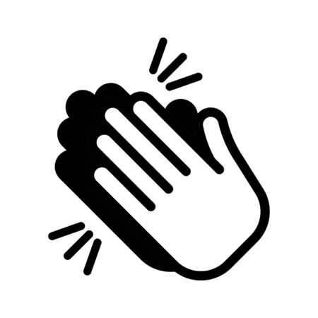 Hands clapping icon. Applause. Clap, plaudits, standing ovation symbol Vector illustrationのイラスト素材