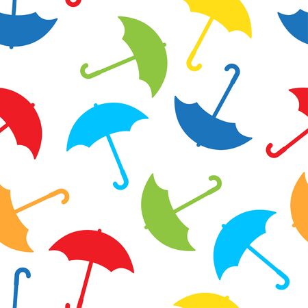 Autumn seamless pattern with umbrellasのイラスト素材