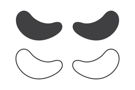 Hydrogel cosmetic eye patch. Products for makeup and cosmetic procedure. Vector illustration isolated on white backgroundのイラスト素材
