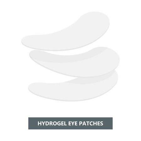 Hydrogel cosmetic eye patch. Products for makeup and cosmetic procedure. Vector illustration isolated on white backgroundのイラスト素材