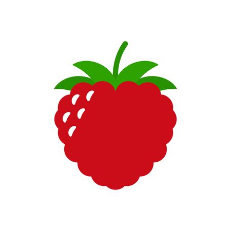 Raspberry berries icon. Vector illustration, isolated on white background