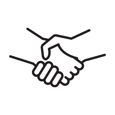 Handshake icon. Cooperation and teamwork. Vector Isolate on white background.のイラスト素材