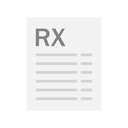 Medical prescription. Medical report icon isolated on a white background. Vector illustration.のイラスト素材