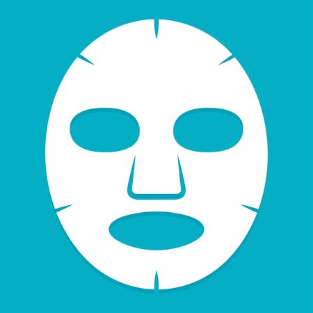 Facial mask cosmetics. Medicine, cosmetology and health care. Vector illustration flat design.のイラスト素材