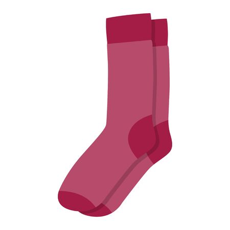 Woolen man and woman socks. Isolated on a white background. Vector illustrationのイラスト素材