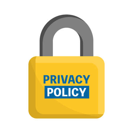 Security cyber digital concept. Privacy policy, safety lock and data protection concept. Vector illustrationのイラスト素材