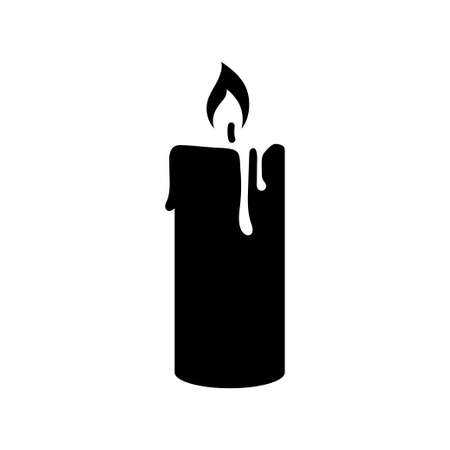 candle icon. Wax candle. Vector illustration isolated on white background.のイラスト素材