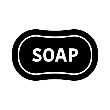 soap icon. bath soap. hygiene concept. Vector illustration isolated on white background.のイラスト素材