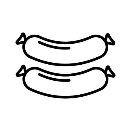 Sausage icon. Pictogram isolated on a white background. vector illustration.のイラスト素材