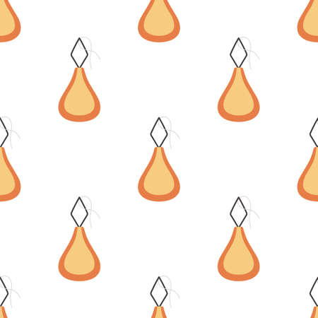 seamless pattern with cartoon needle threader, sewing tools, vector illustration in flat styleのイラスト素材