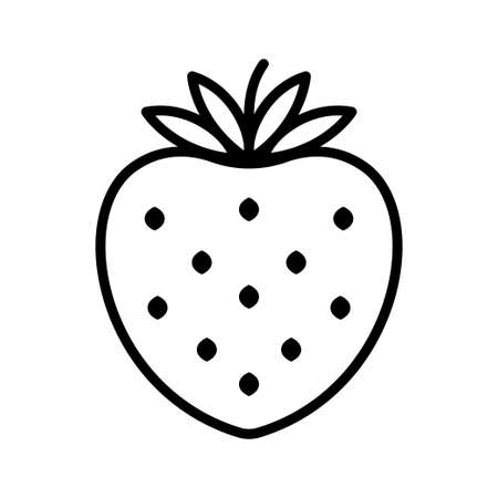 Strawberry icon. Pictogram isolated on a white background. vector illustration.のイラスト素材