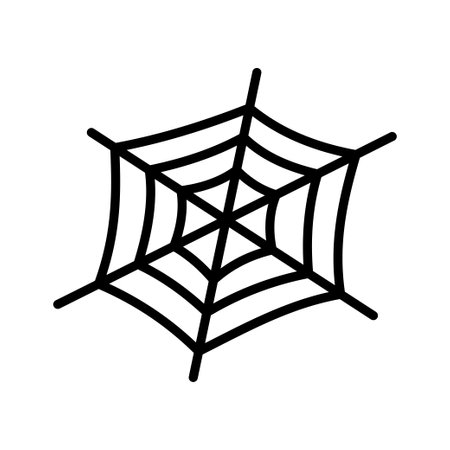 Halloween spider web icon. Pictogram isolated on a white background. vector illustration.のイラスト素材