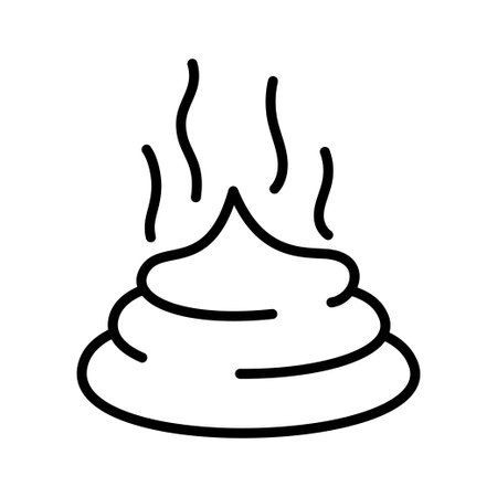 pet poo. Stinky Poop icon. Pictogram isolated on a white background. vector illustration.のイラスト素材