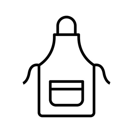 Kitchen protective apron. Pictogram isolated on a white background. vector illustrationのイラスト素材