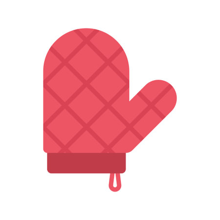 Kitchen glove icon. Cake glove isolated on white background. vector illustration.のイラスト素材