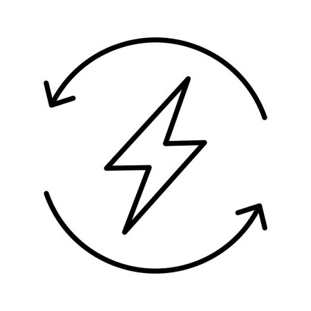 Renewable energy icon. Solar energy symbol isolated on white background. vector illustrationのイラスト素材