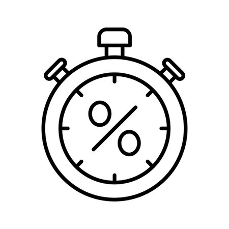 Discount with stopwatch. Sales with an excellent offer for shopping. vector illustration.のイラスト素材