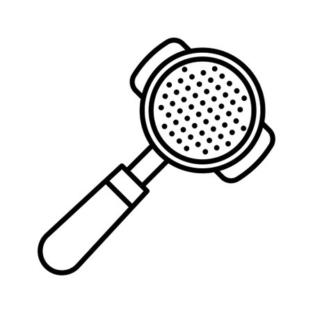 Coffee portafilter icon. coffee equipment. vector illustrationのイラスト素材
