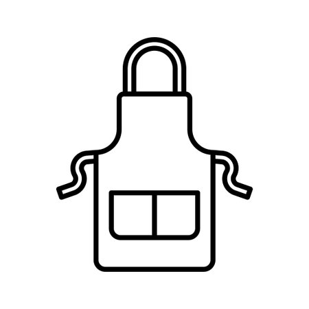 Kitchen apron protective garment icon. Kitchen cotton apron isolated on white background. vector illustration.のイラスト素材