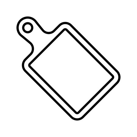 cutting board icon. Wooden cut board isolated on white background. vector illustration.のイラスト素材