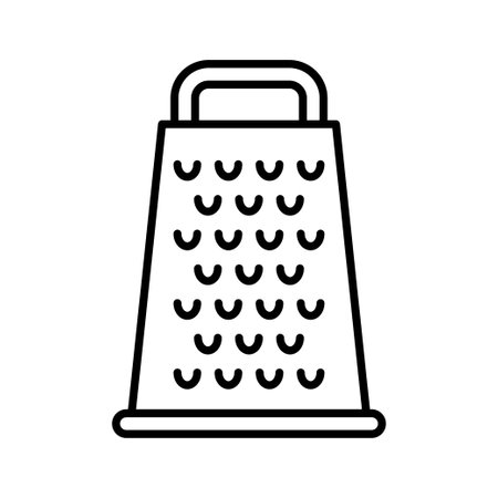 Kitchen grater icon. Cheese grater, isolated on white background. Vector illustrationのイラスト素材