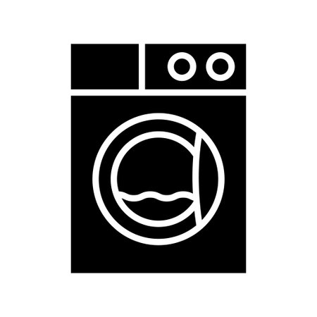 Home electric appliance, washer washing machine laundry icon. Vector illustrationのイラスト素材