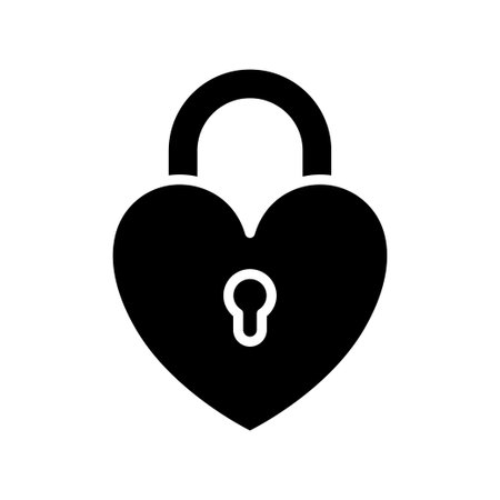 Heart lock icon. Locked heart shaped padlock. Vector illustration.のイラスト素材