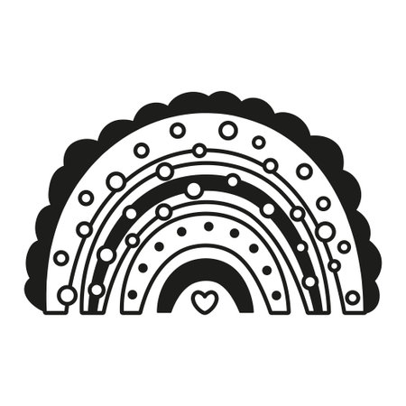 outline rainbow bee isolated on white background, flat styleのイラスト素材