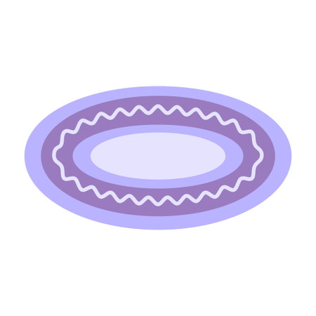 floor carpet in scandinavian style, flat vector illustration of rug for house, simple cartoon style, home interior design elementのイラスト素材