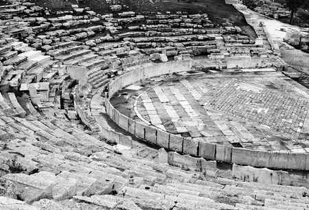 The ancient amphitheater destroyed from time.