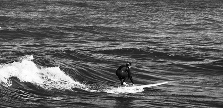 One surfer in the water waiting for the wave.の写真素材