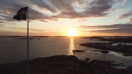 sunset on beachのeditorial素材
