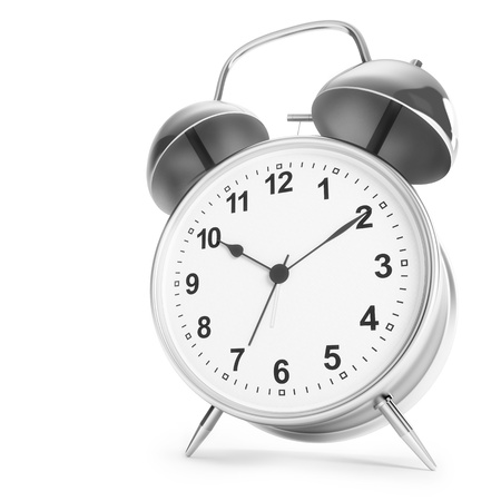 alarm clock on white background