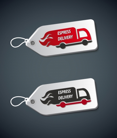 white express delivery labelsのイラスト素材