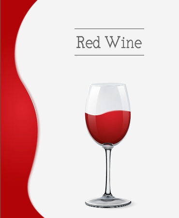 red wine glass on grey background eps10 illustrationのイラスト素材